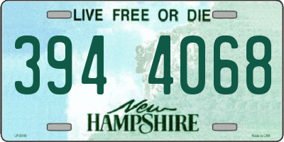 NH license plate 3944068