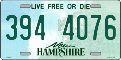 NH license plate 3944076