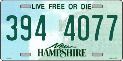 NH license plate 3944077