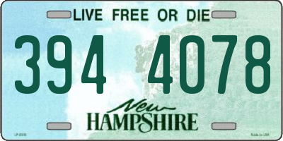 NH license plate 3944078