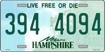 NH license plate 3944094