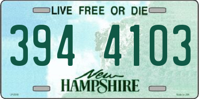 NH license plate 3944103