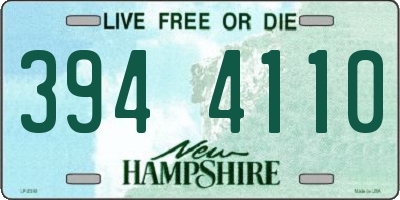 NH license plate 3944110