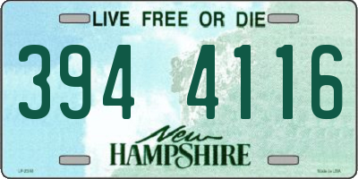 NH license plate 3944116