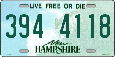 NH license plate 3944118