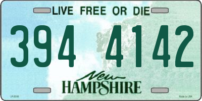 NH license plate 3944142