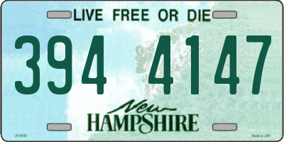 NH license plate 3944147