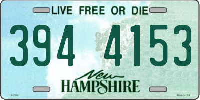 NH license plate 3944153