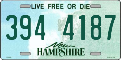 NH license plate 3944187