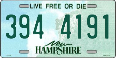 NH license plate 3944191