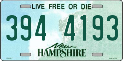 NH license plate 3944193
