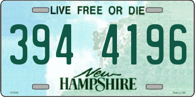 NH license plate 3944196