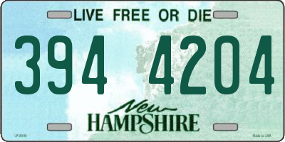 NH license plate 3944204