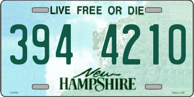 NH license plate 3944210