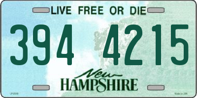 NH license plate 3944215