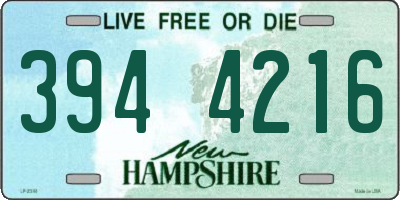 NH license plate 3944216