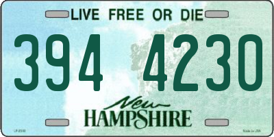 NH license plate 3944230