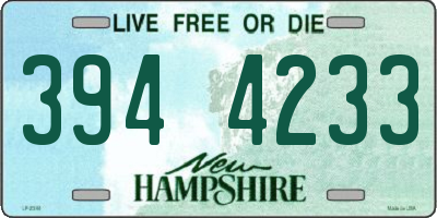 NH license plate 3944233