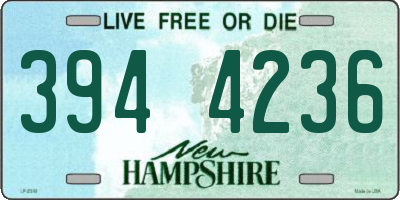 NH license plate 3944236