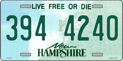NH license plate 3944240