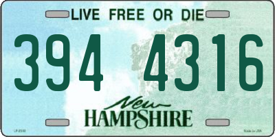 NH license plate 3944316