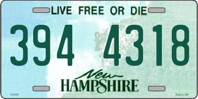 NH license plate 3944318