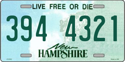 NH license plate 3944321