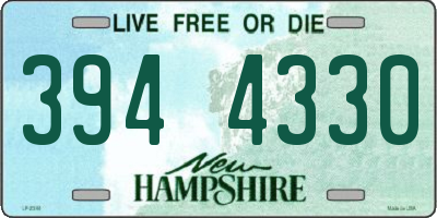 NH license plate 3944330