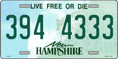 NH license plate 3944333