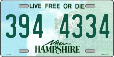 NH license plate 3944334
