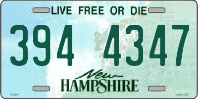 NH license plate 3944347
