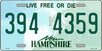 NH license plate 3944359