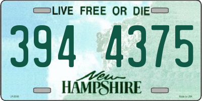 NH license plate 3944375