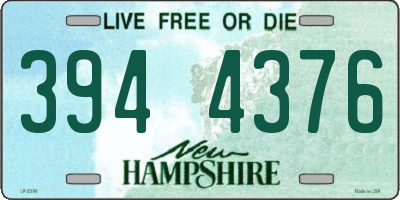 NH license plate 3944376