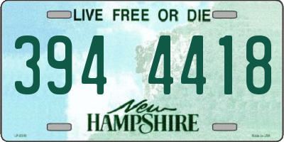 NH license plate 3944418