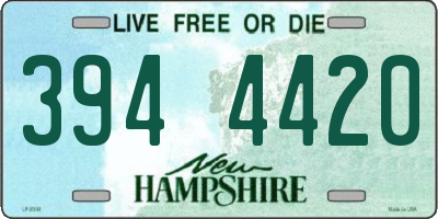 NH license plate 3944420