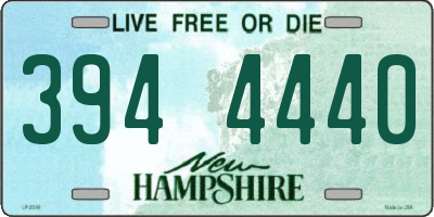 NH license plate 3944440