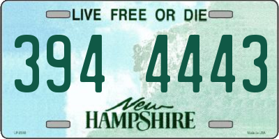 NH license plate 3944443