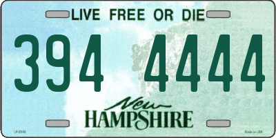 NH license plate 3944444
