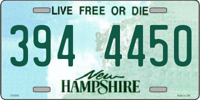 NH license plate 3944450