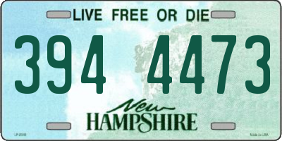 NH license plate 3944473