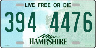 NH license plate 3944476