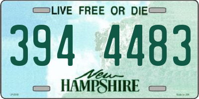 NH license plate 3944483