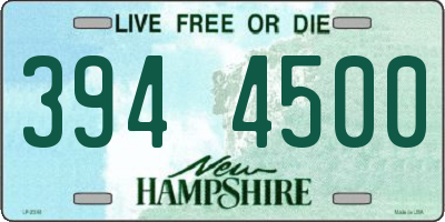 NH license plate 3944500