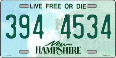 NH license plate 3944534