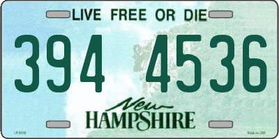 NH license plate 3944536