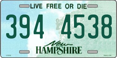 NH license plate 3944538