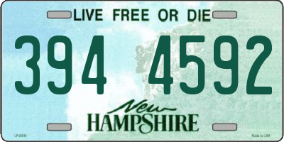 NH license plate 3944592