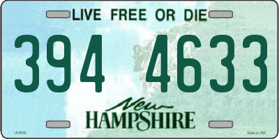 NH license plate 3944633