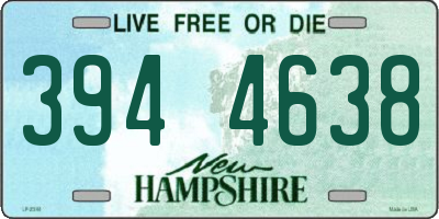NH license plate 3944638